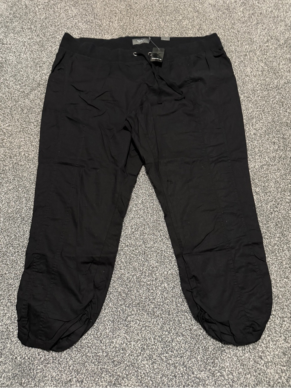 torrid Black Cropped Drawstring Jogger Pants